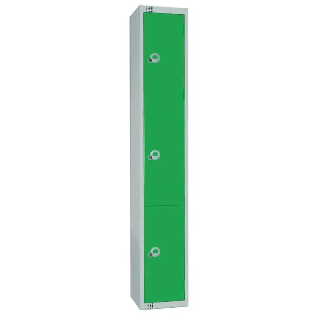 Elite Three Door Camlock Locker Green