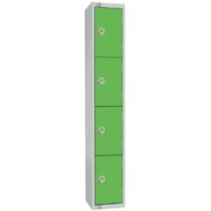Elite Four Door Coin Return Locker Green