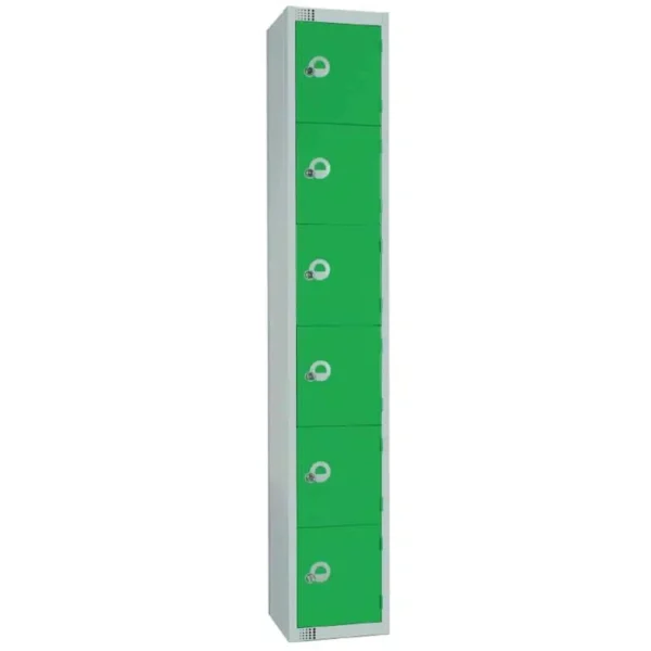 Elite Six Door Manual Combination Locker Locker Green