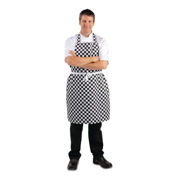 Whites Bib Apron Black and White Check - Image 8