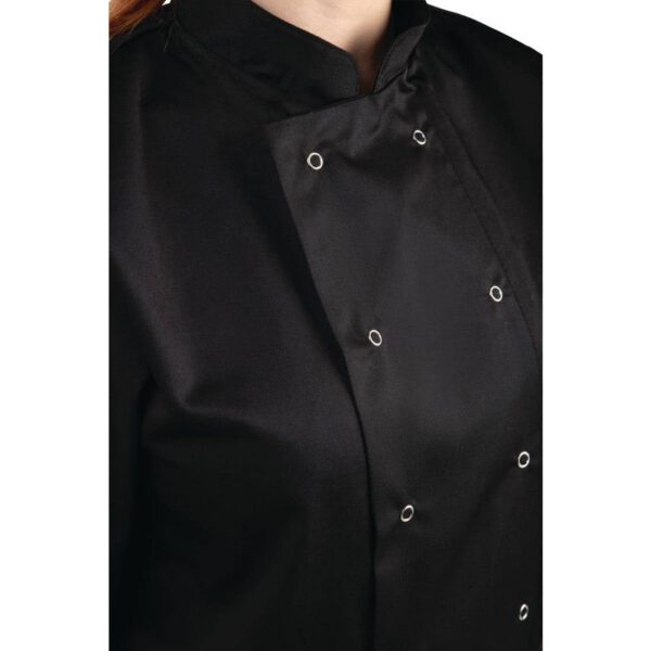 Whites Vegas Unisex Black Short Sleeve Chef Jacket