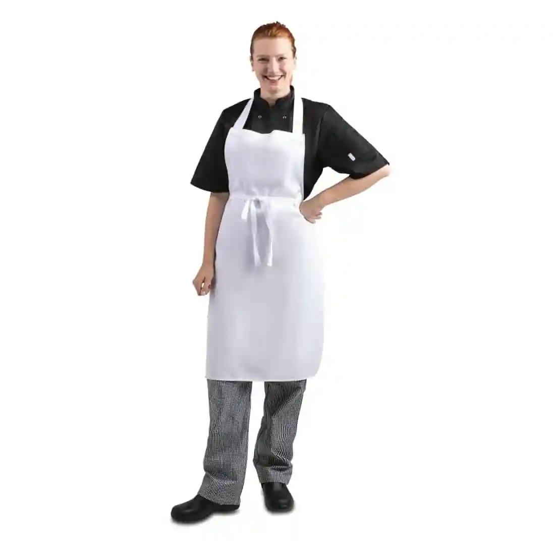Whites Bib Apron Polycotton White - Image 2