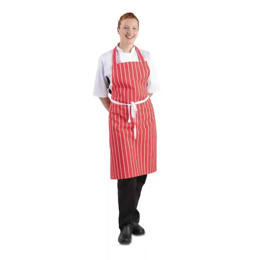 Whites Bib Apron Red And White Stripe - Image 2