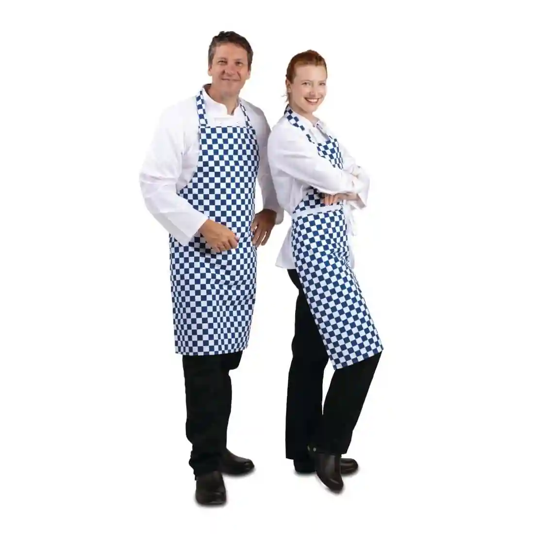 Whites Bib Apron Blue And White Check - Image 7