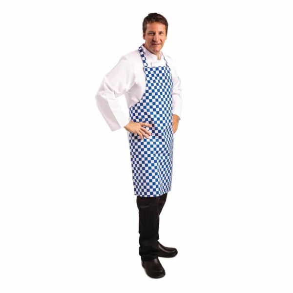 Whites Bib Apron Blue And White Check - Image 9