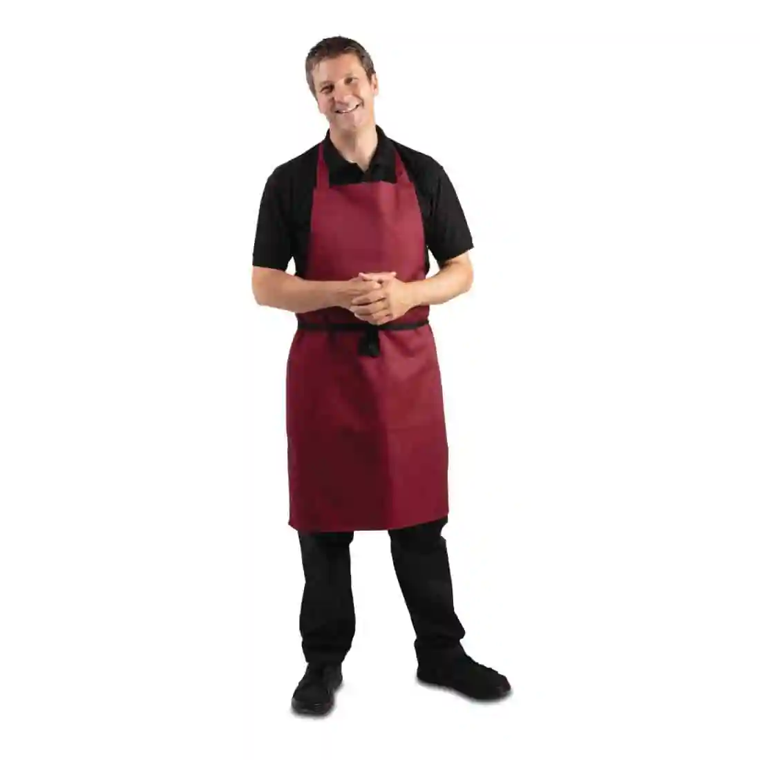 Whites Bib Apron Burgundy - Image 3