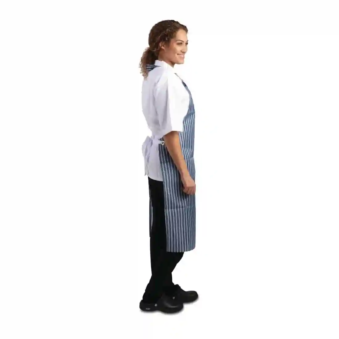 Whites Waterproof Bib Apron Blue and White - Image 3