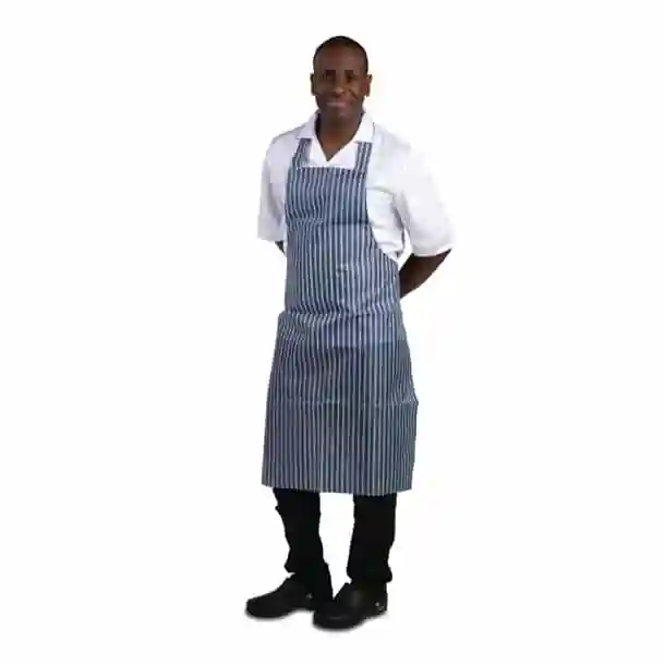 Whites Waterproof Bib Apron Blue and White - Image 4