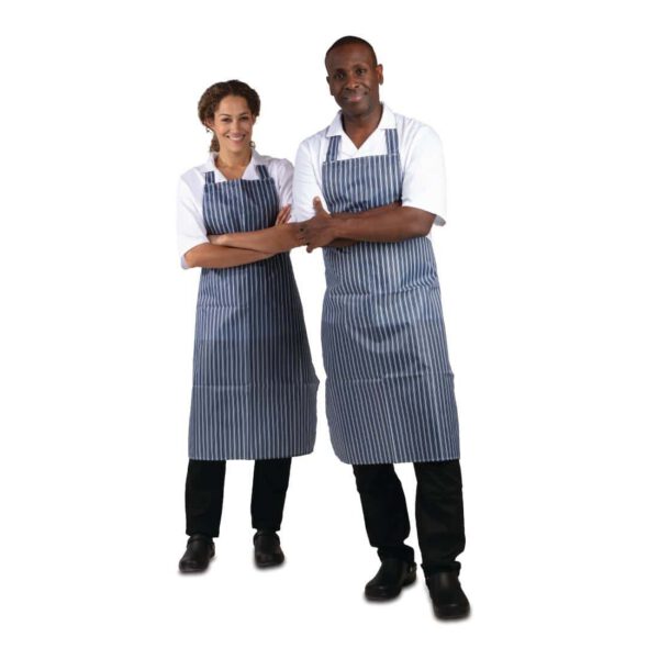 Whites Waterproof Bib Apron Blue and White - Image 7