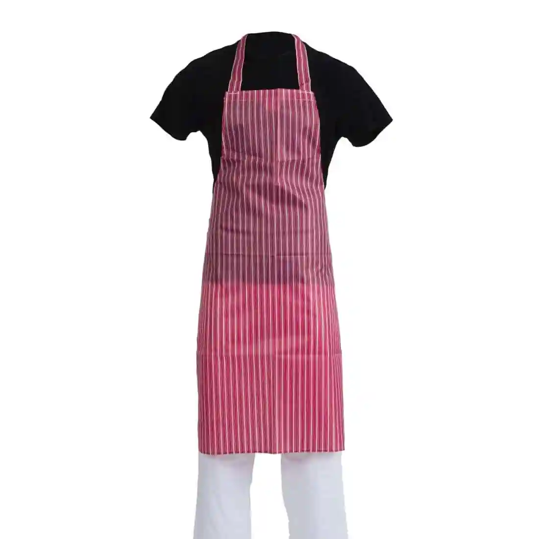 Whites Waterproof Bib Apron Red And White Stripe - Image 7