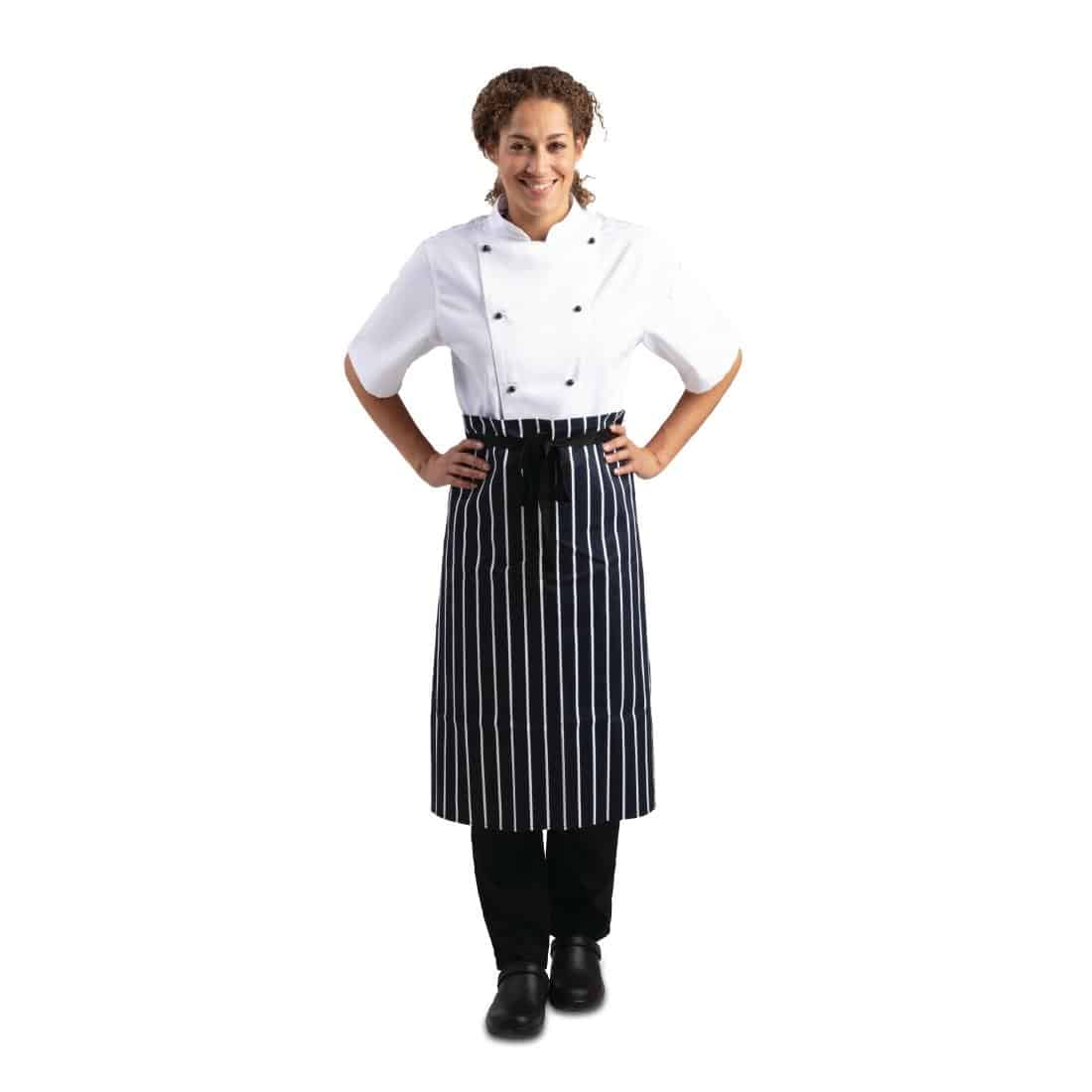 Whites Butchers Waist Apron Blue and White Stripe - Image 3