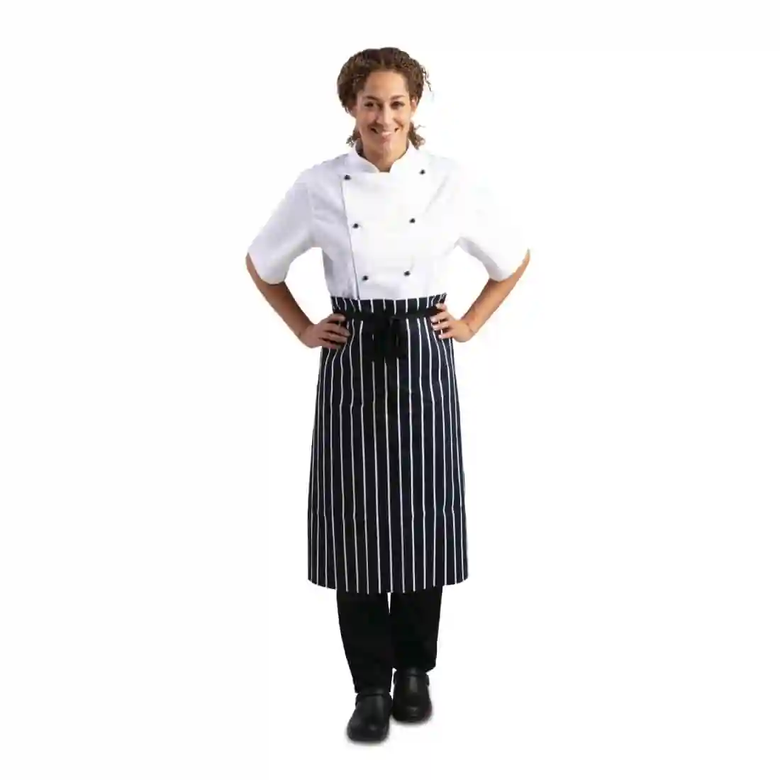 Whites Butchers Waist Apron Blue and White Stripe - Image 2