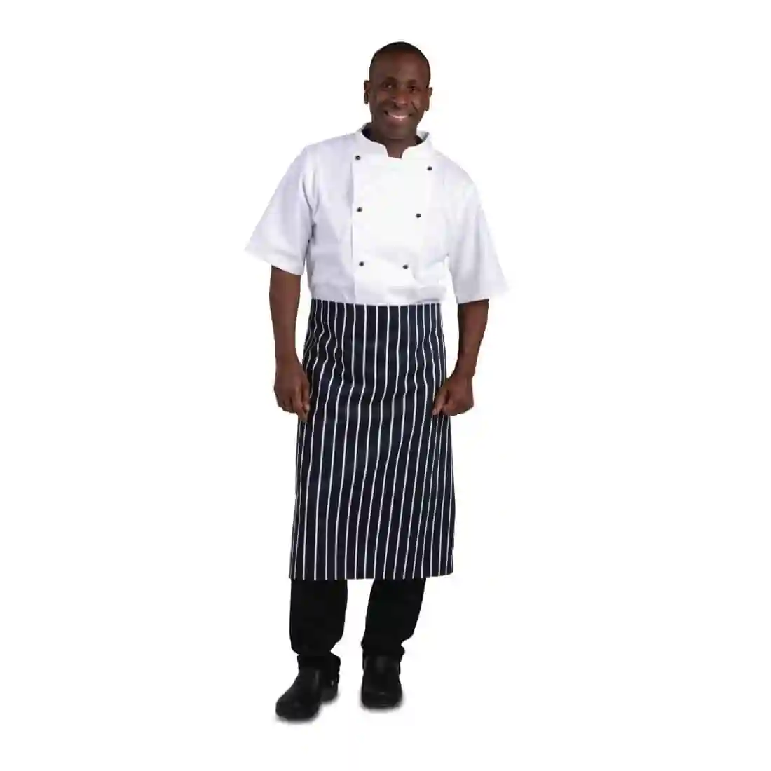 Whites Butchers Waist Apron Blue and White Stripe - Image 4