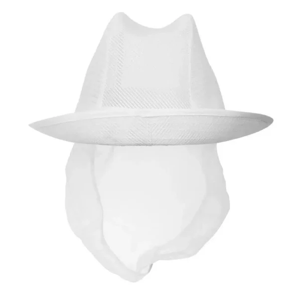 Trilby Hat with Net Snood White - Image 7