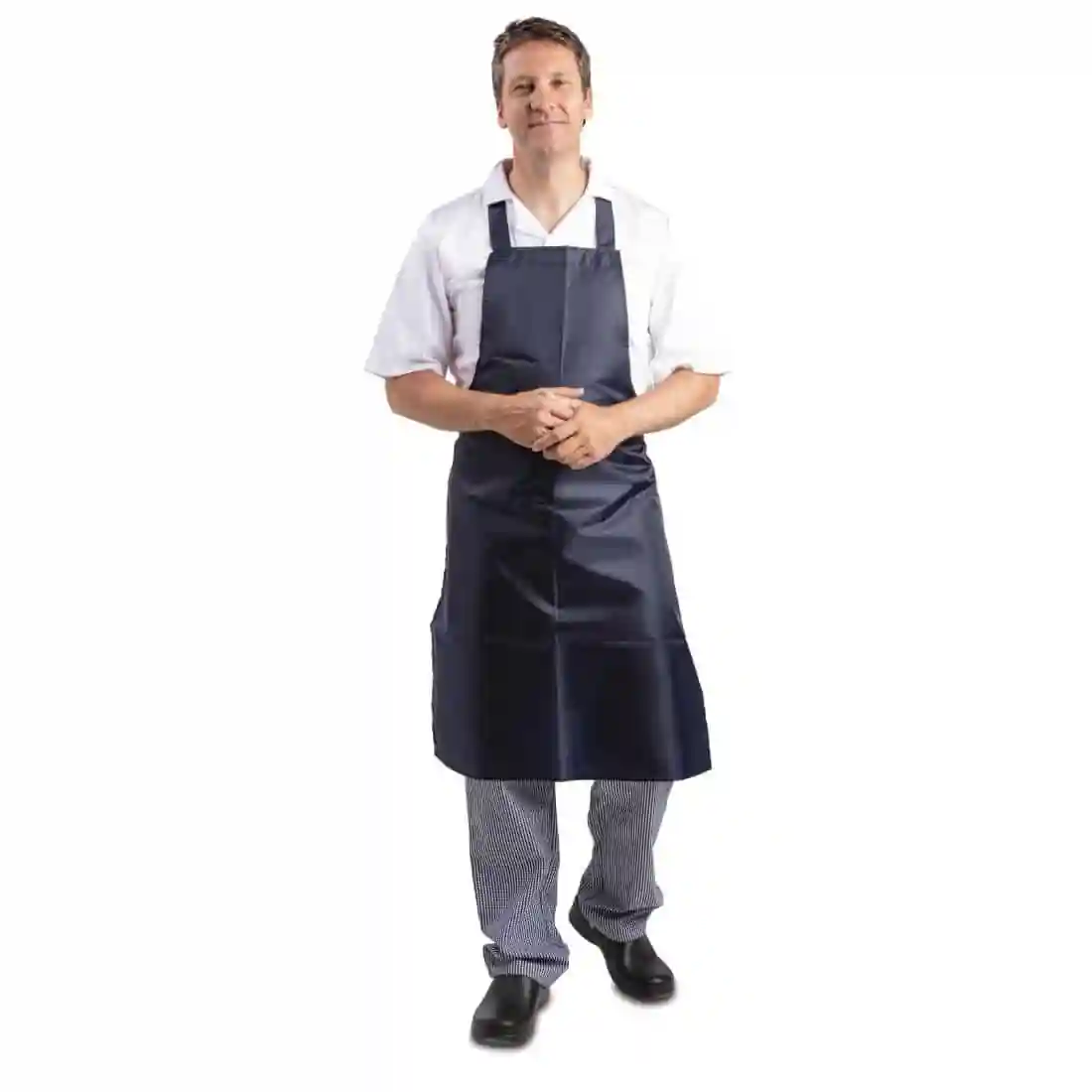 Whites Light Duty Waterproof Bib Apron Blue - Image 2