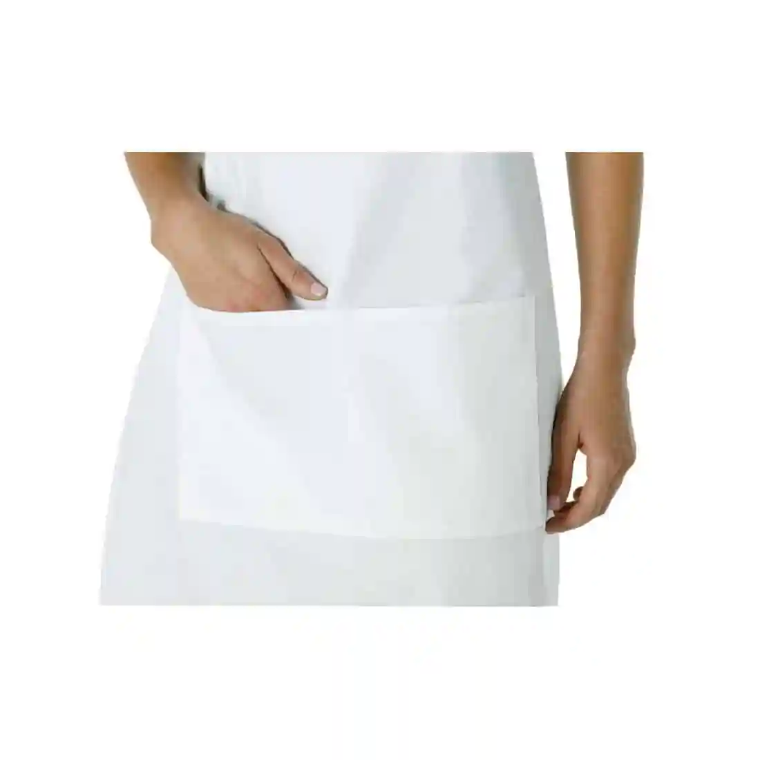 Chef Works Bib Apron White - Image 3