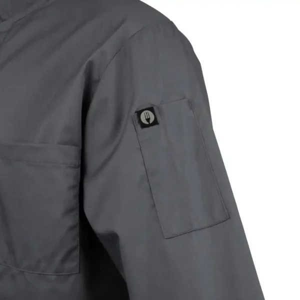 Chef Works Unisex Chefs Jacket Grey - Image 4