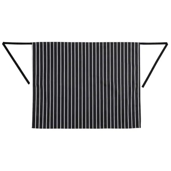 Whites Butchers Waist Apron Black and White Stripe - Image 7