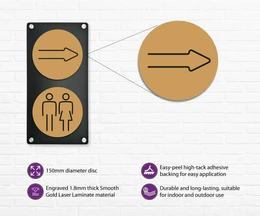 Arrow Door Symbol 150mm - Image 2