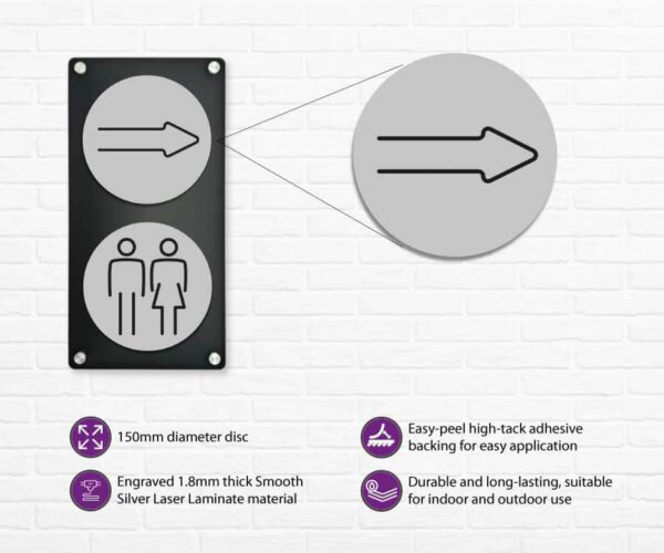 Arrow Door Symbol 150mm