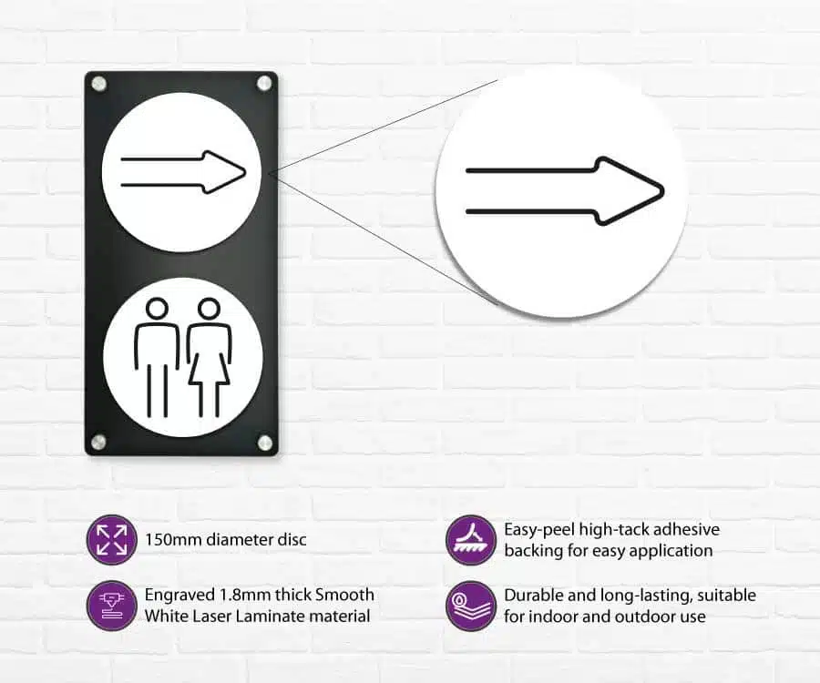 Arrow Door Symbol 150mm - Image 3