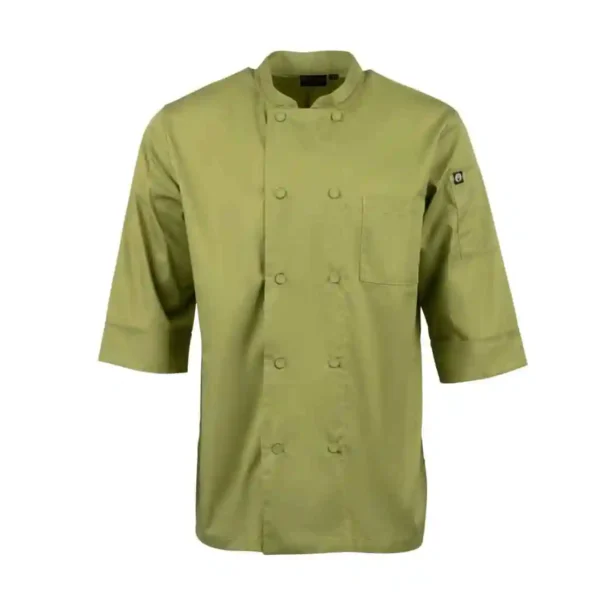 Chef Works Unisex Chefs Jacket Lime - Image 3