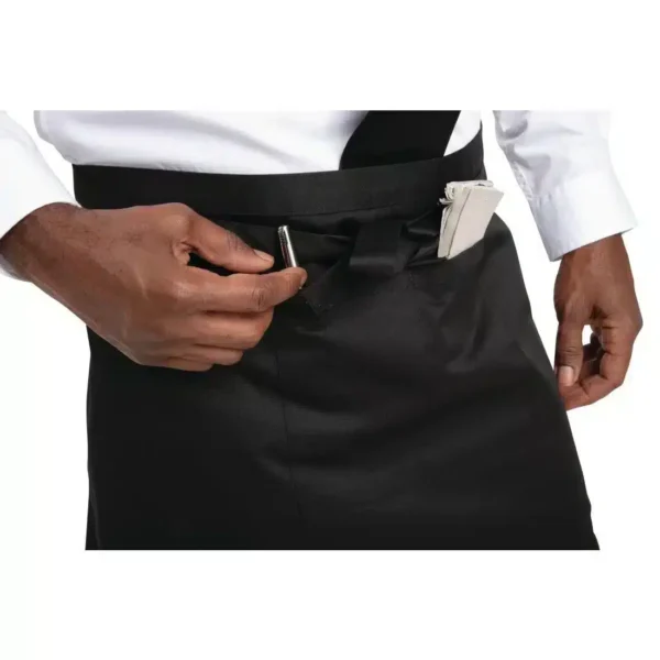 Whites Short Bistro Apron Black - Image 6