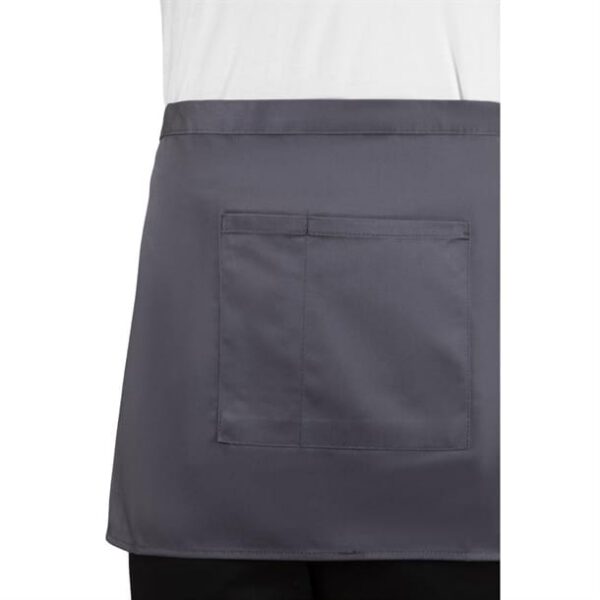 Whites Short Bistro Apron Charcoal