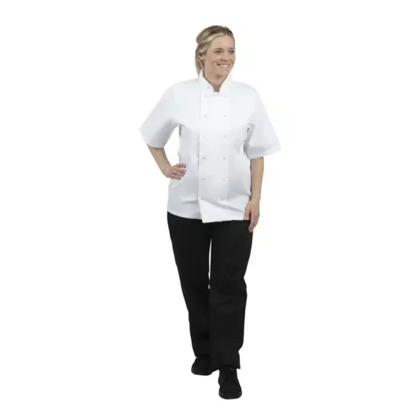 Whites Boston Unisex Short Sleeve White Chefs Jacket - Image 12