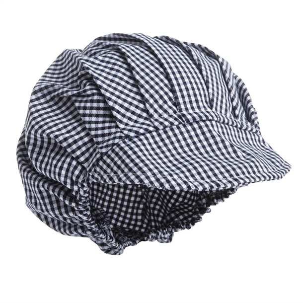 Whites Peaked Hat Blue and White Check - Image 4