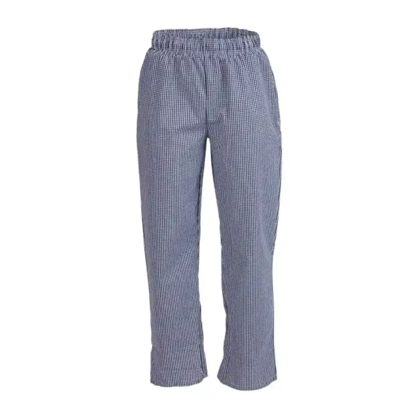 Whites Unisex Vegas Chefs Trousers Small Blue and White Check - Image 1