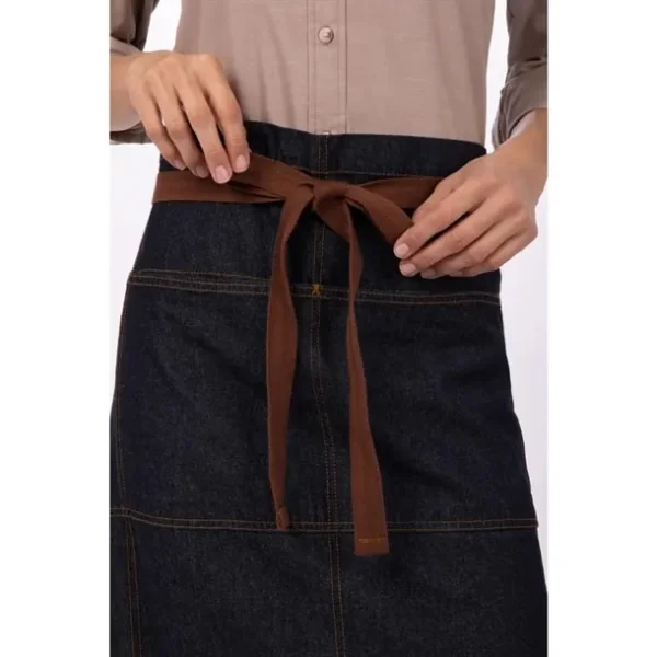 Chef Works Urban Memphis Bistro Apron Indigo - Image 3