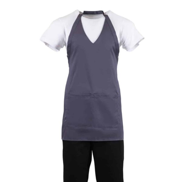 Whites V Neck Service Apron Charcoal