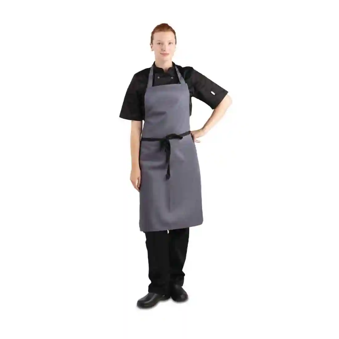 Whites Polycotton Bib Apron Charcoal - Image 2