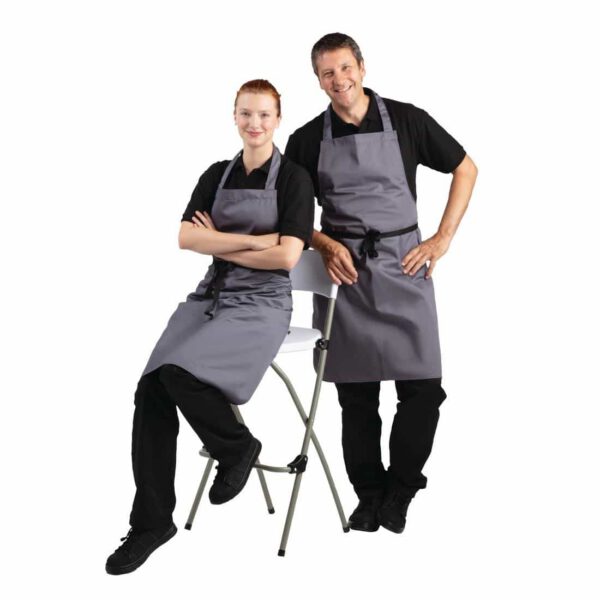 Whites Polycotton Bib Apron Charcoal - Image 9