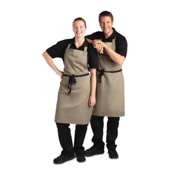 Whites Polycotton Bib Apron Olive - Image 3