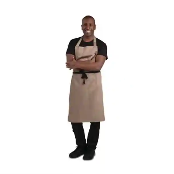 Whites Polycotton Bib Apron Tan - Image 2