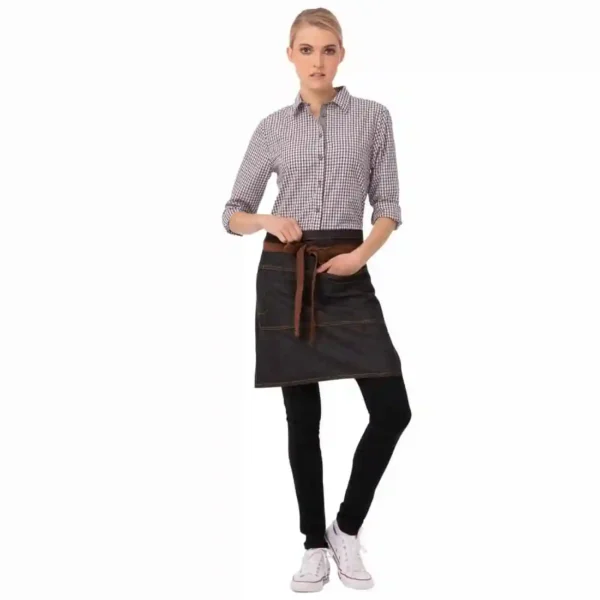 Chef Works Urban Memphis Half Bistro Apron Black - Image 2