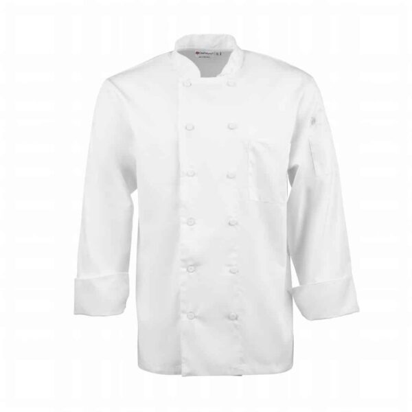 Chef Works Calgary Long Sleeve Cool Vent Unisex Chefs Jacket White