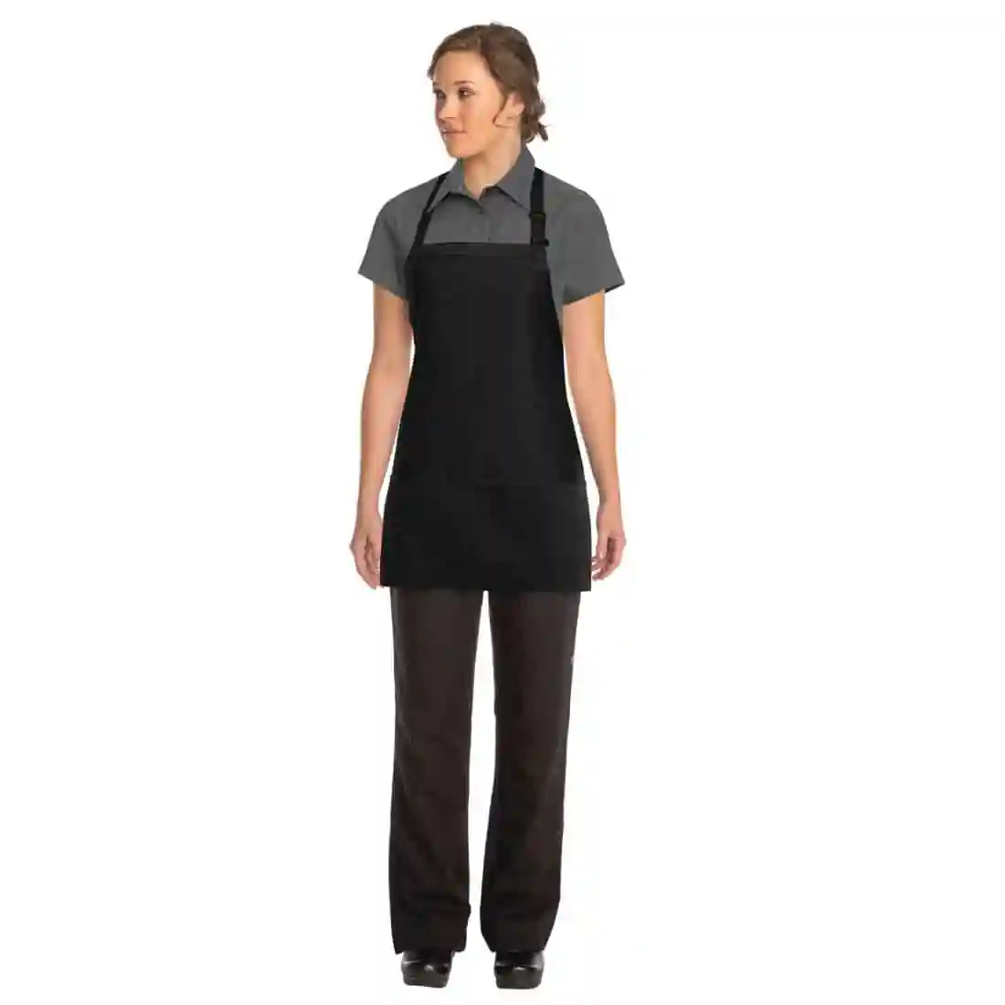 Chef Works Three Pocket Bib Apron Black - Image 2