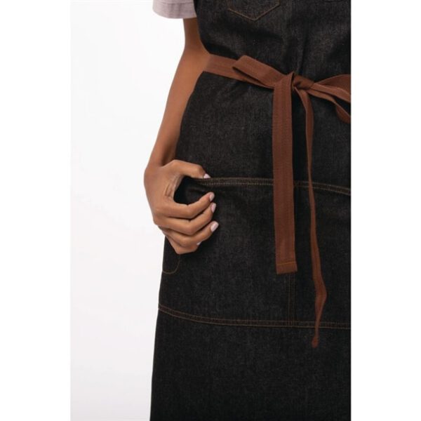 Chef Works Urban Memphis Bib Apron Black - Image 3