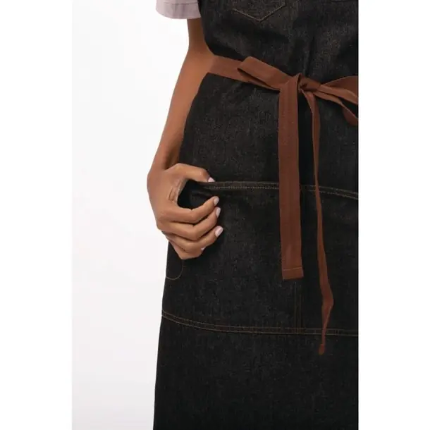 Chef Works Urban Memphis Bib Apron Black - Image 3