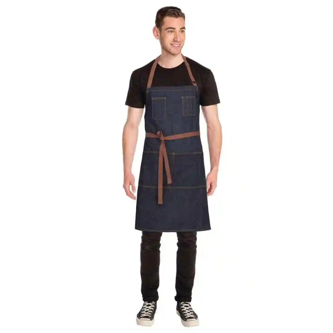 Chef Works Urban Memphis Bib Apron Indigo - Image 3