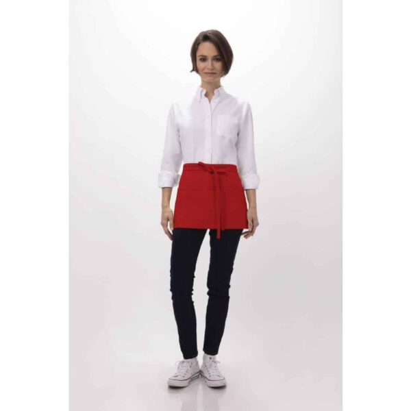 Chef Works Waist Apron Red - Image 2