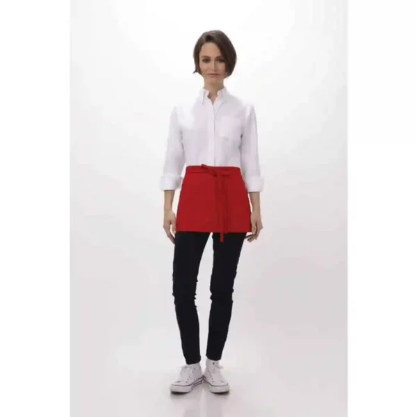 Chef Works Waist Apron Red - Image 2