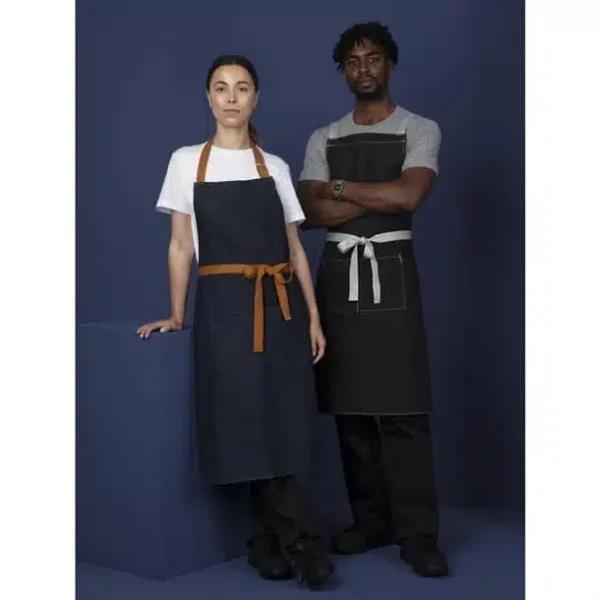Southside X-Cross Back Bib Apron Denim Black