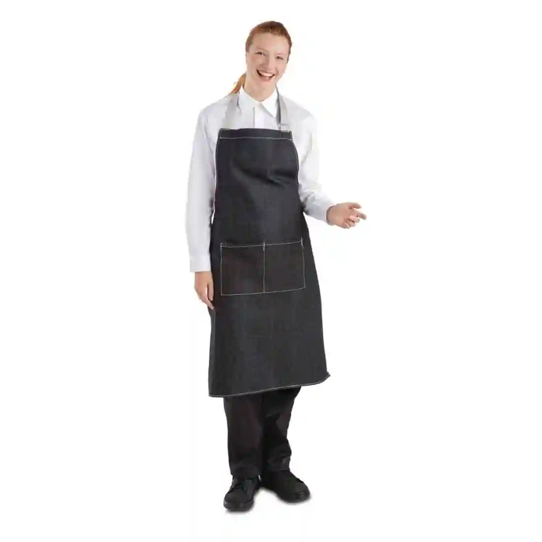 Whites Southside Bib Apron Denim Black - Image 5