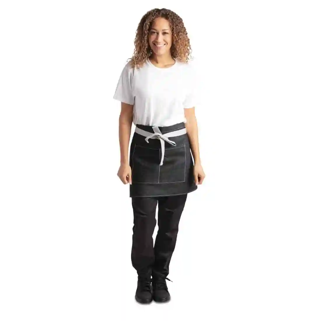 Whites Southside Waist Apron Denim Black 760mm - Image 3