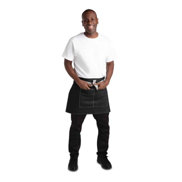 Whites Southside Waist Apron Denim Black 760mm - Image 4