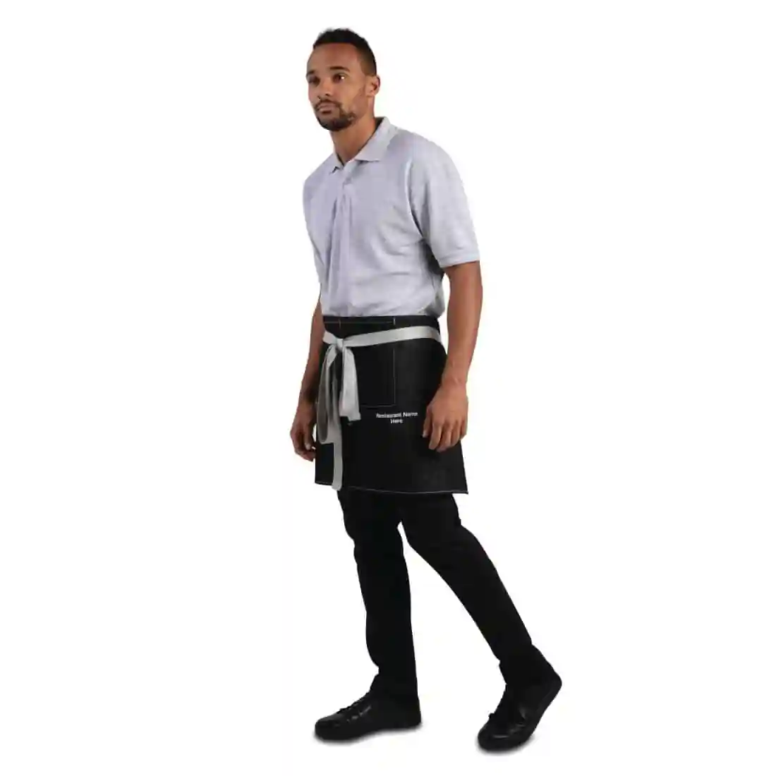 Whites Southside Waist Apron Denim Black 760mm - Image 2